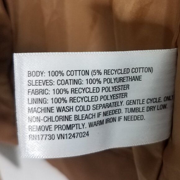 NEW A new Day Women's S Trench Coat in Burlap Brown Cotton NWT $50 - Picture 9 of 12